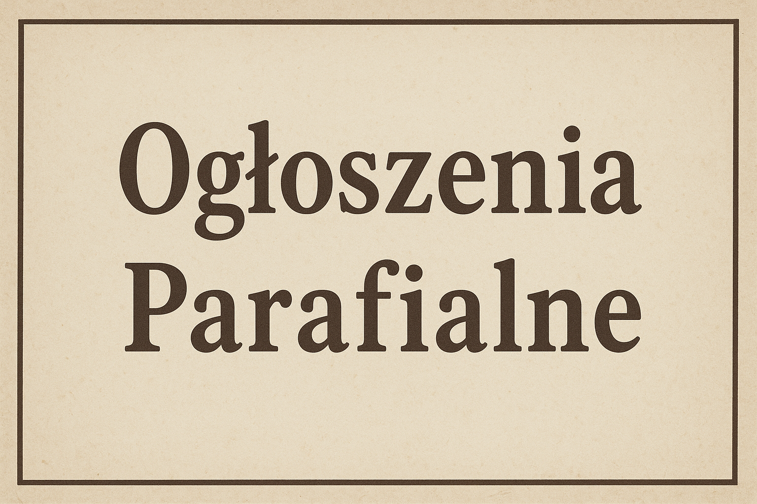 Ogłoszenia