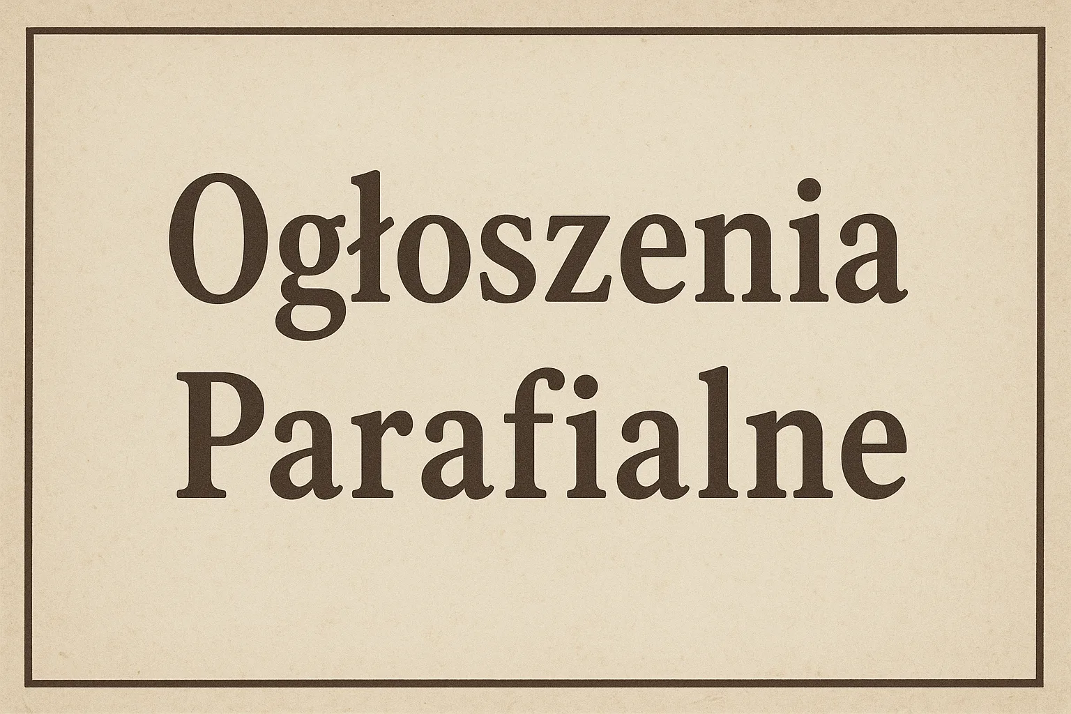 Ogłoszenia